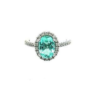 Natural Colombian Emerald Diamond Ring Size 6.5 14k WG 2.98 TCW Certified 218110